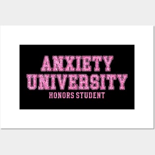 Anxiety University Honors Program Sweatshirt, Y2K Style University Sweatshirt, Mental Health Shirts, Anxiety Shirt, Gag Gift Shirt Posters and Art